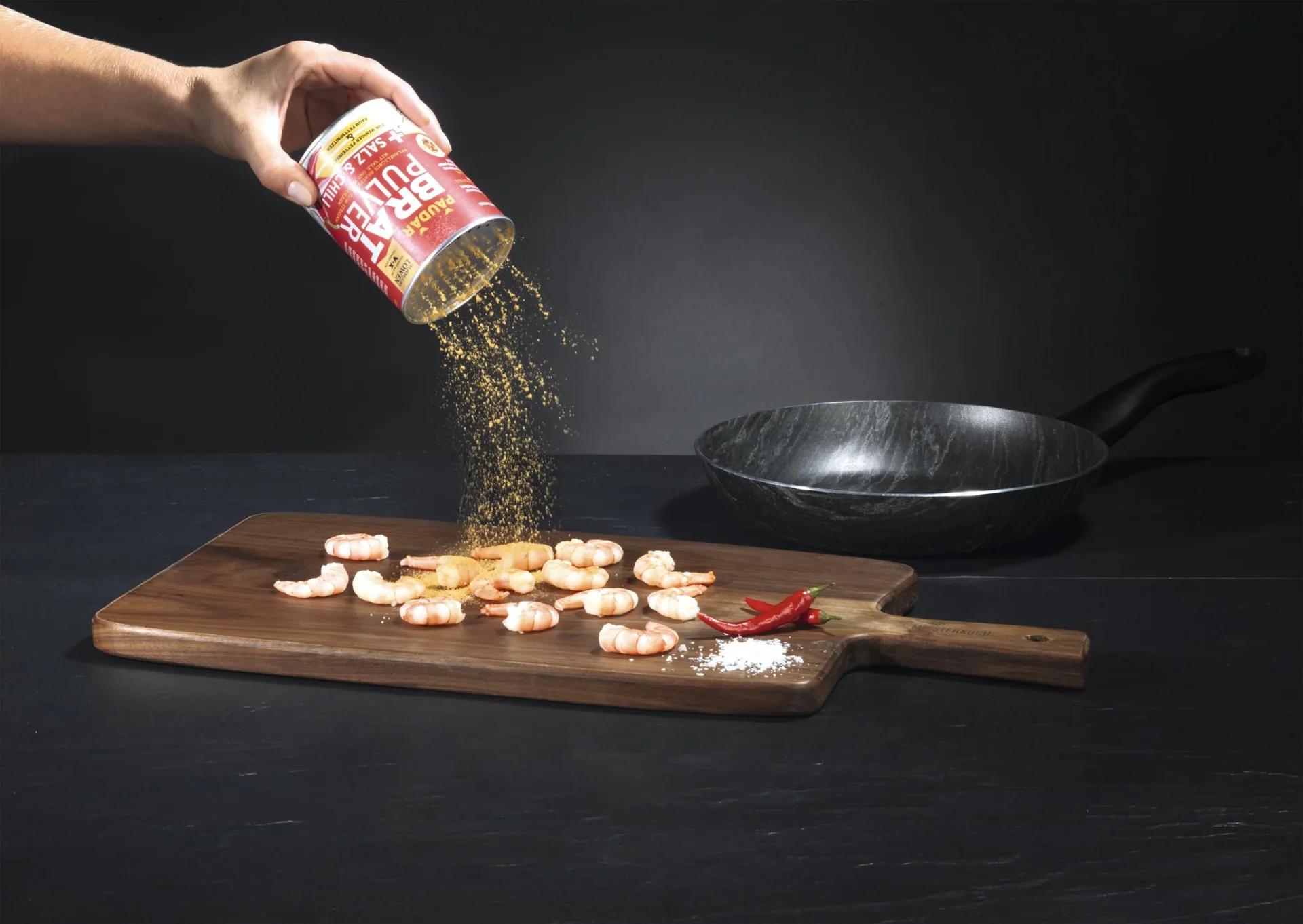 Pflanzliches Bratfett-Pulver, „PAUDAR“, mit Chili und Salz, 175 g - 4