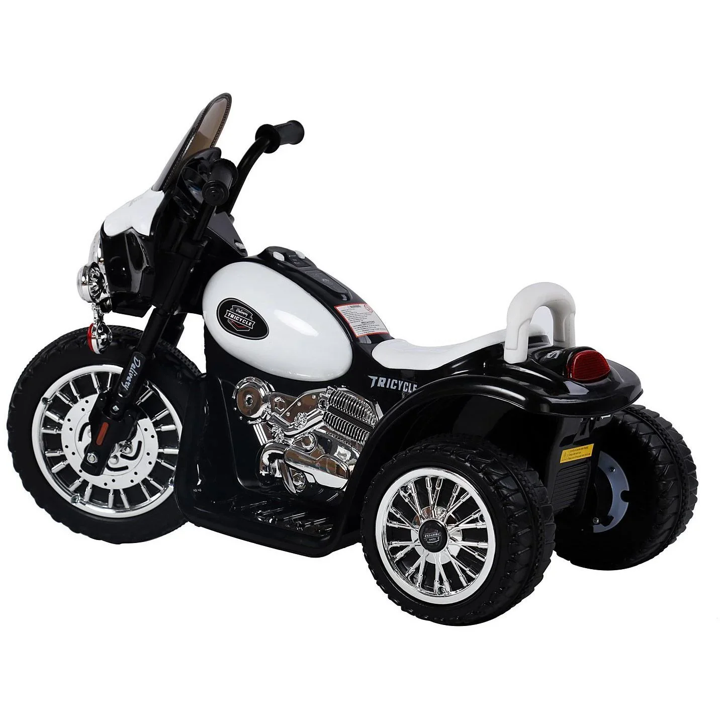 Elektromotorrad Kindermotorrad Schwarz-Weiß - 0