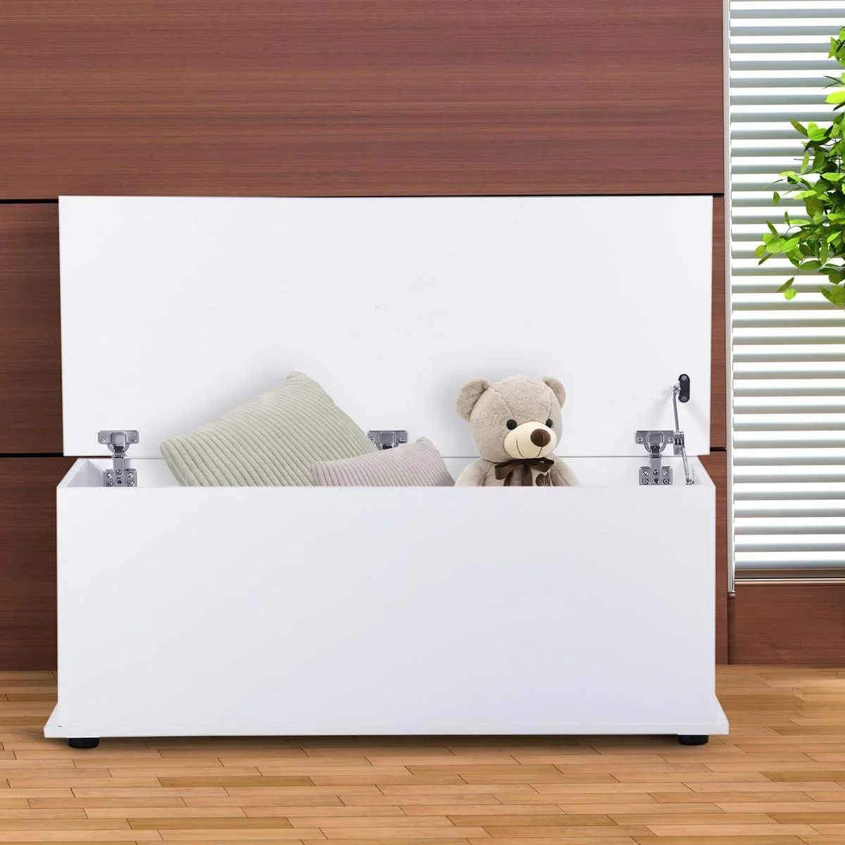 Holzkiste mit klappbarem Deckel - 8