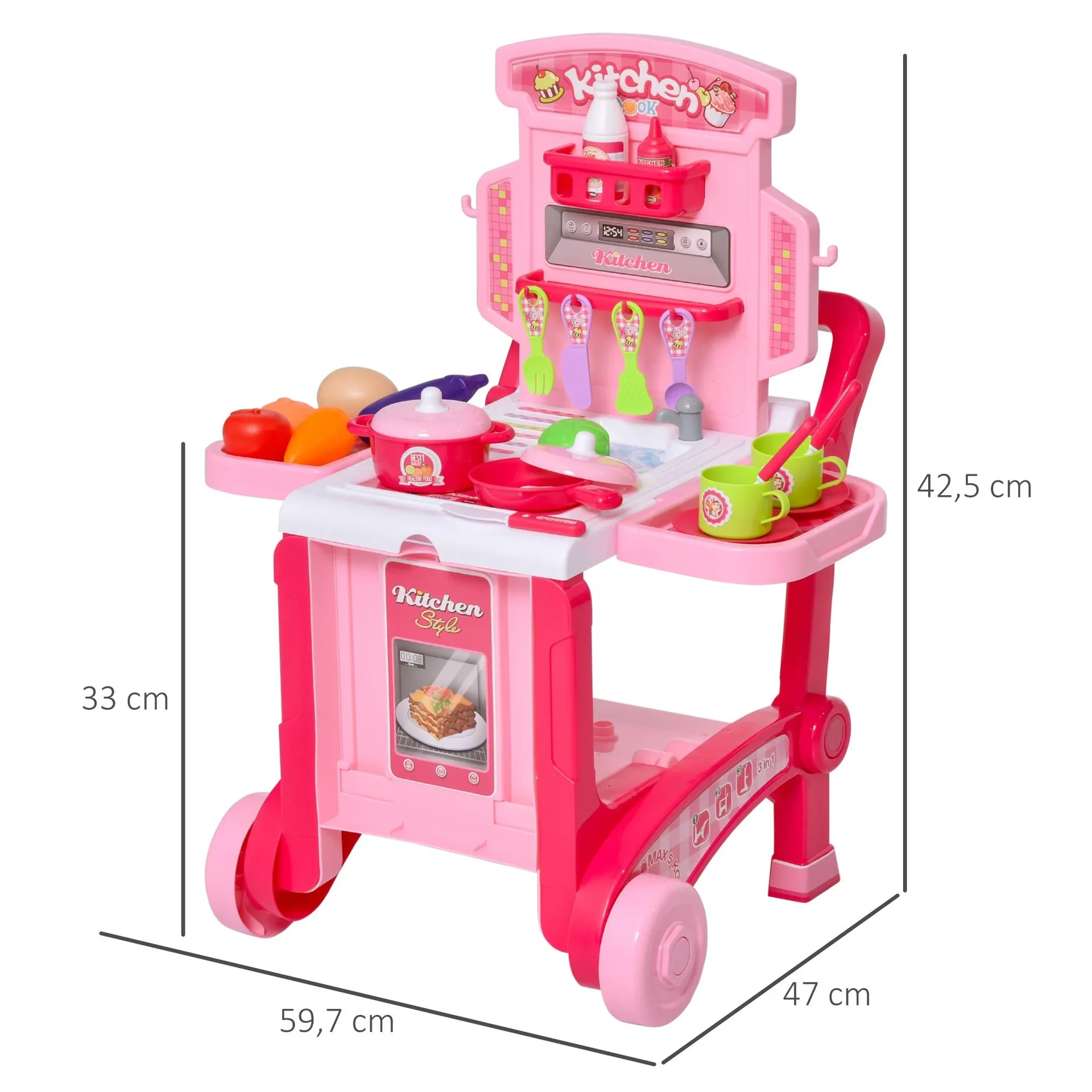 Kinderspielküche mit 42-teiligem Zubehörset - 5