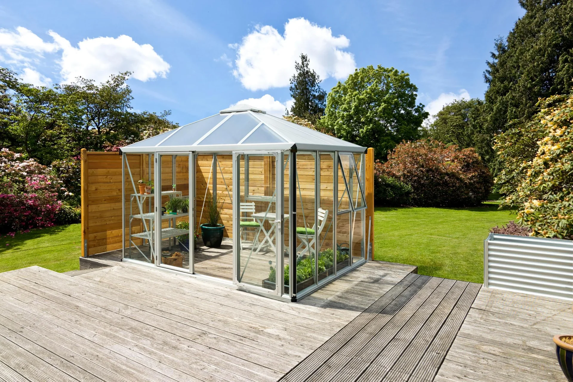 Gewächshaus Minos ESG/HKP, Farbe alu - 1