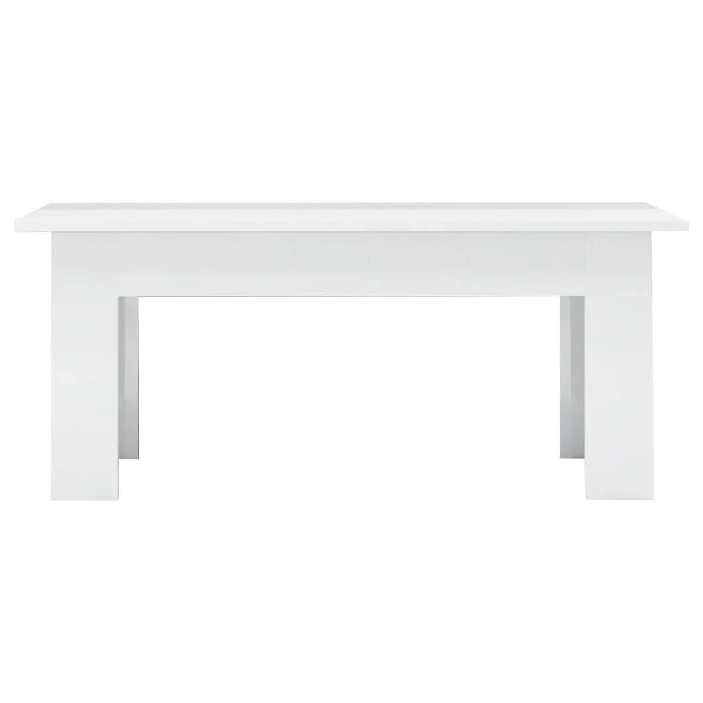 Couchtisch 100x60x42 cm Hochglanz-Spanplatte weiß - 3