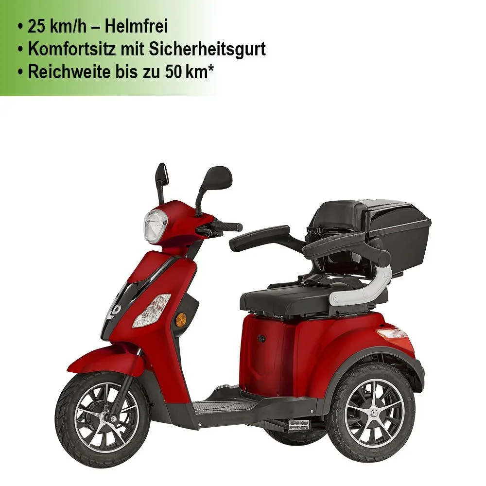 3-Rad E-Mobil Bologna 25 km/h rot - 9