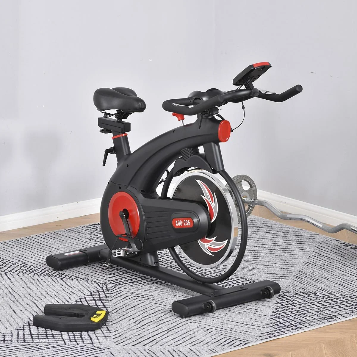 Fahrradtrainer Indoor Heimtrainer mit 8KG Schwungrad Home Gym Cycling Bike Trainer Fitnessfahrrad Stufenlos Widerstand S - 2