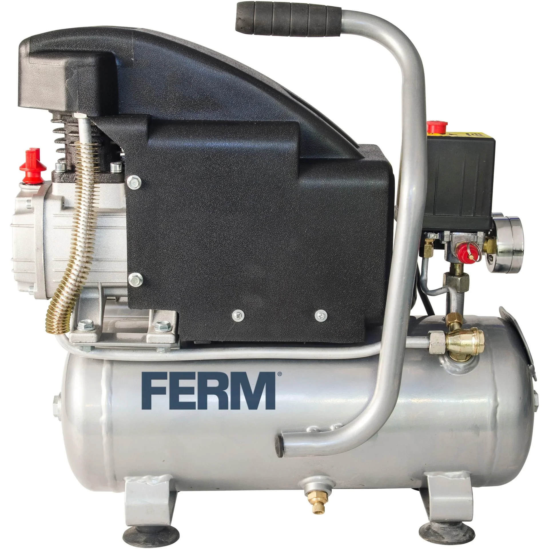 CRM1044 Kompressor - 750W - 1.1 PS - 8 Liter - Max. 8 bar - Inkl. 1/4 Inch universale Abkürzung und 2 Manometern - 2