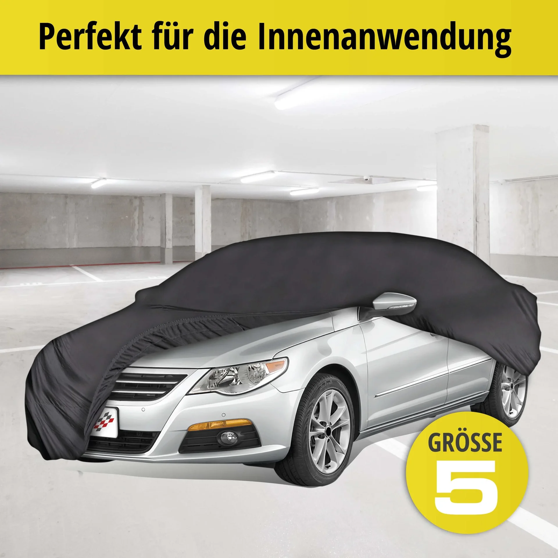 Autoabdeckplane indoor soft - Größe 5 - 441x510x155cm - PES - Elasthan - 3