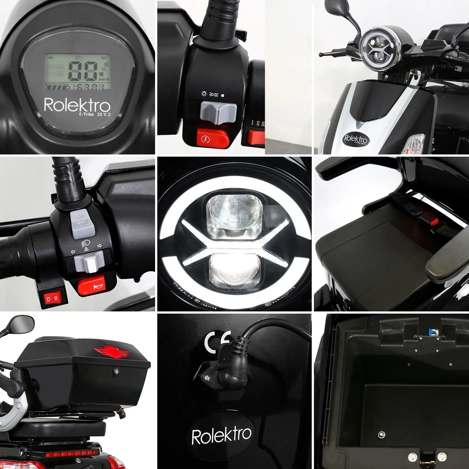 E-Trike 25 V.2, schwarz - 1