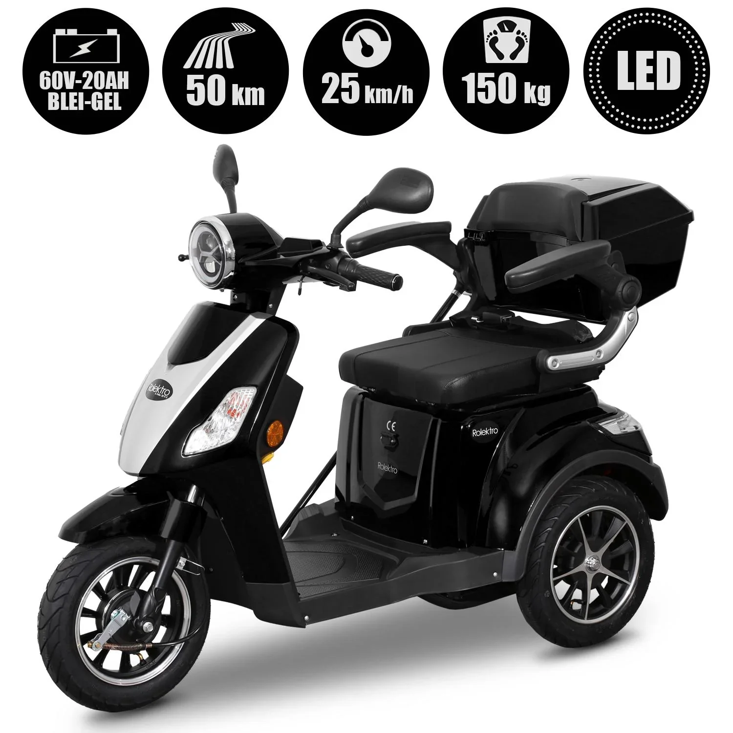 E-Trike 25 V.2, schwarz - 3