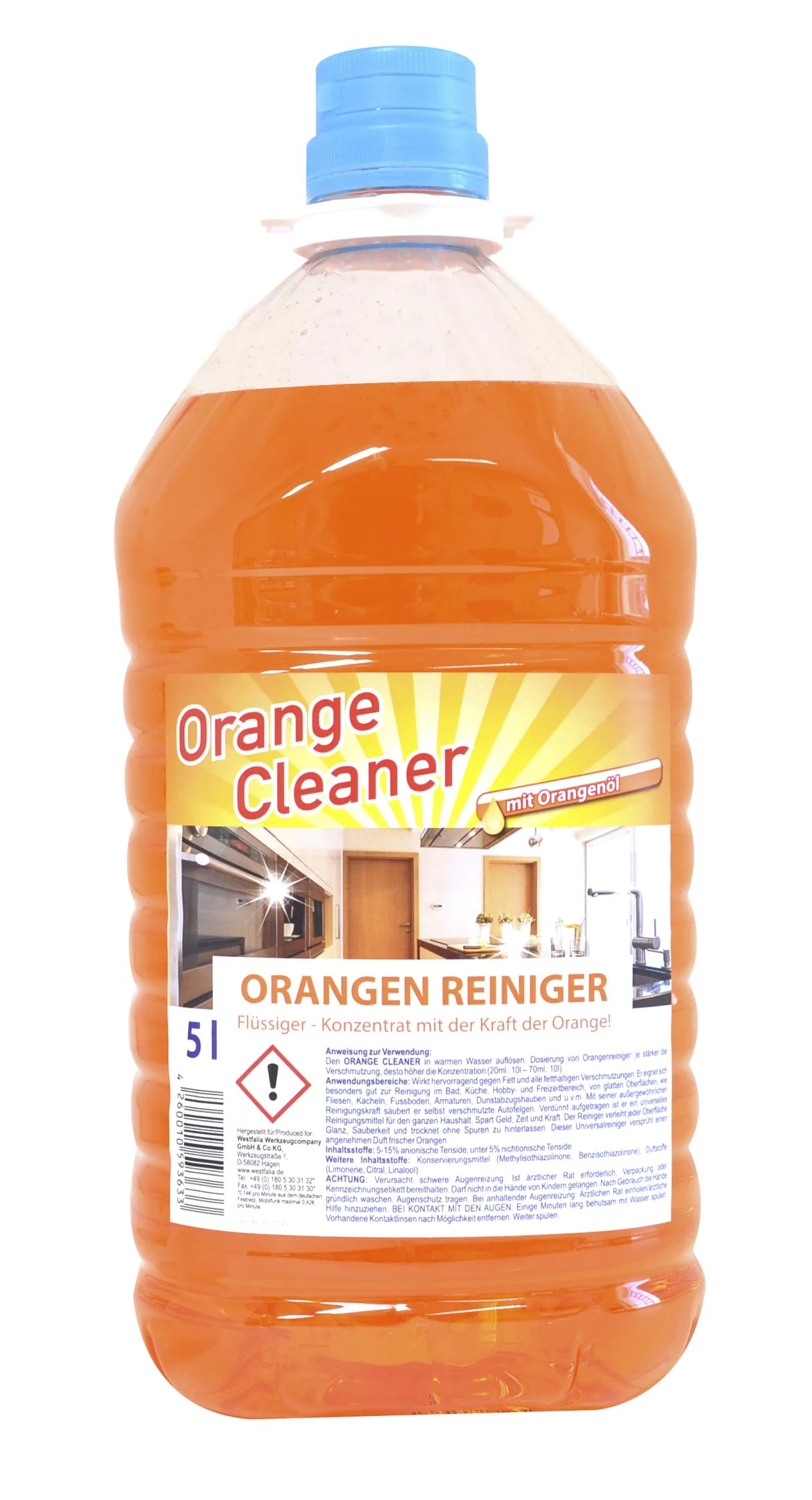Orangenreiniger Konzentrat, 5L Kanister inklusive Dosierbecher und Auslaufhahn - 2
