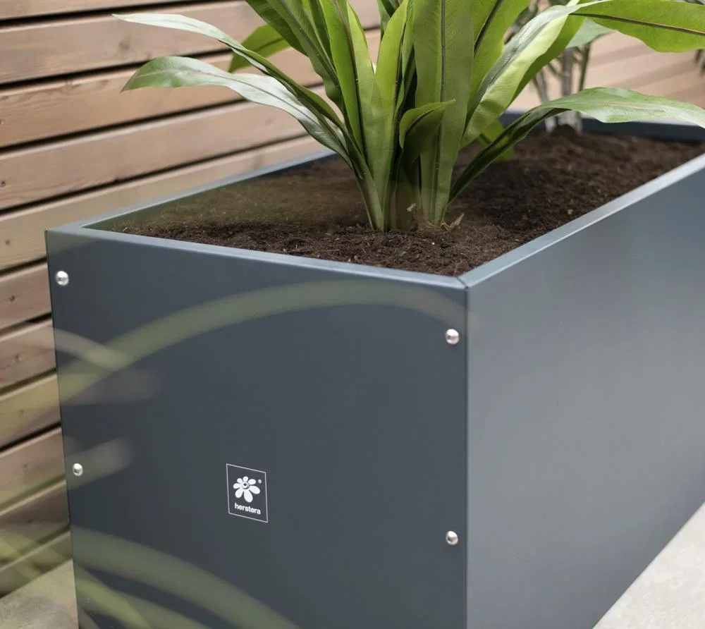 Metall Hochbeet Pflanzkasten 100x50x50 cm Anthrazit - 7