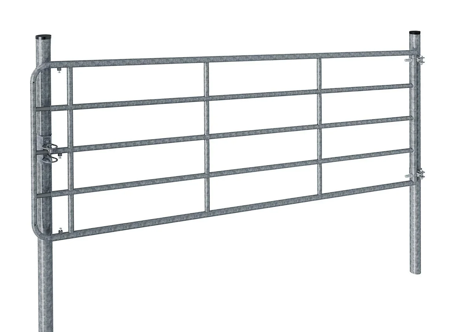 Torpfahl aus Stahl für Weidetore mit Kunststoffkappe - 0