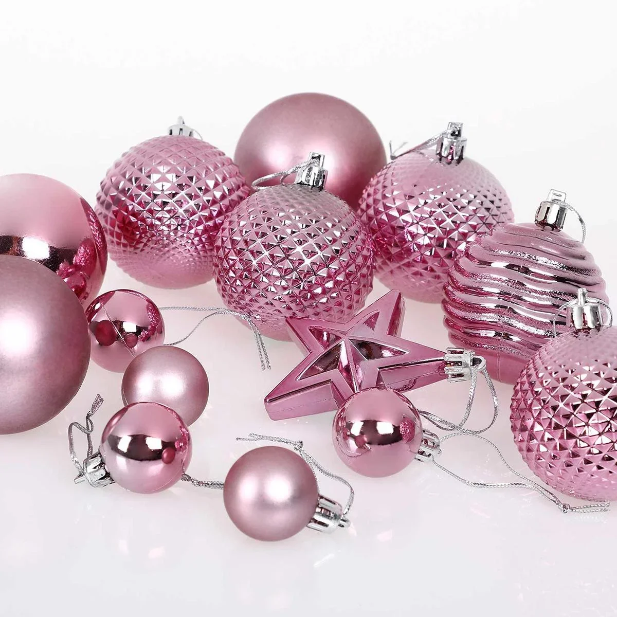 Christbaumschmuck - Christbaumschmuck Rosa 66 Stk. - 0