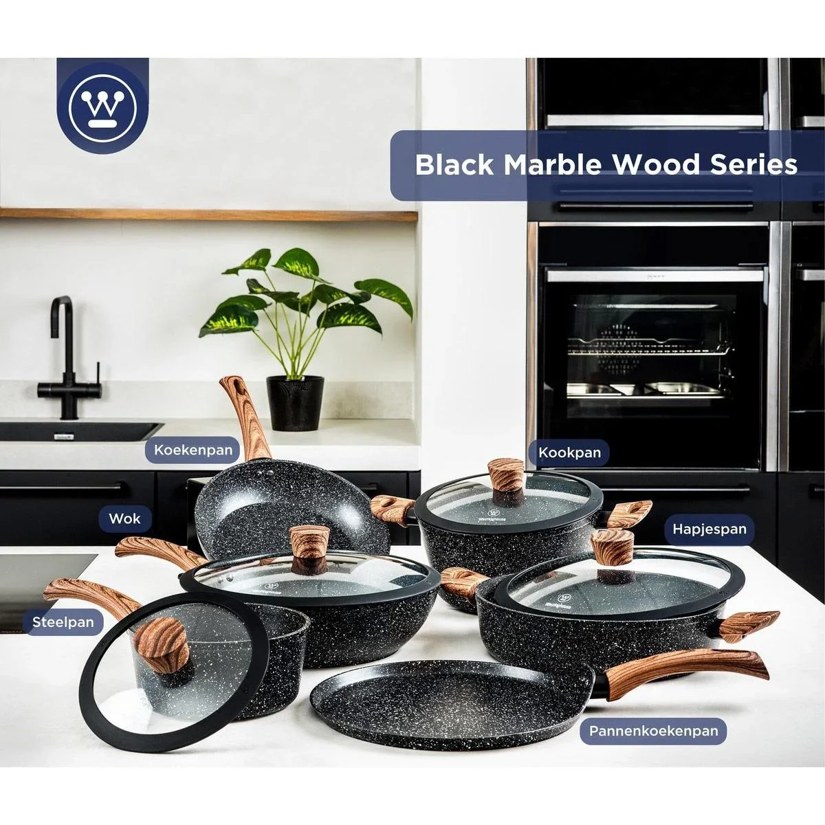 Bratpfanne - Schwarzer Marmor - Sonderausgabe - 24 cm - 1