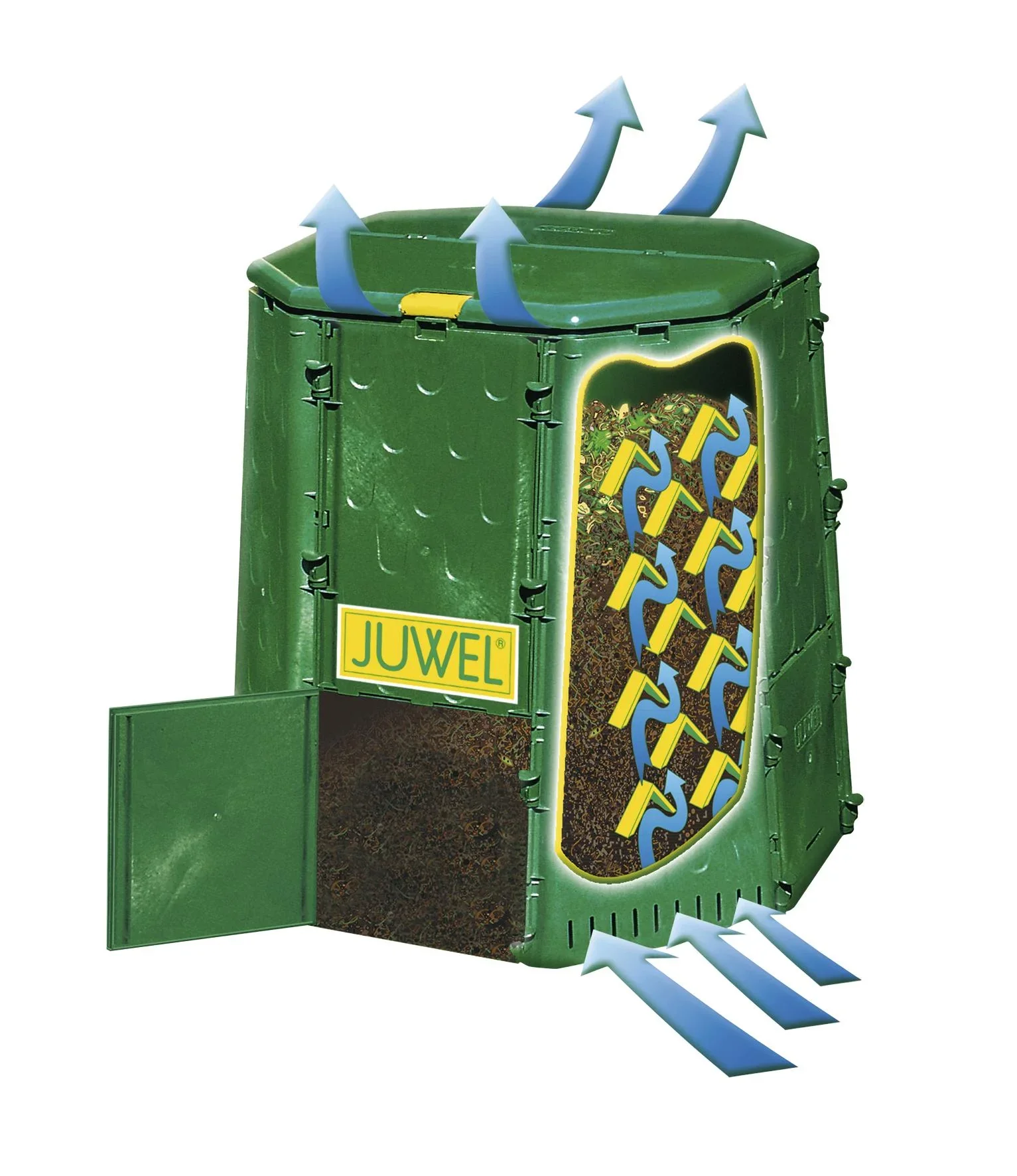 Thermokomposter Premium "Aeroquick 890", 107 x 107 x 109 cm, 900 Liter - 1