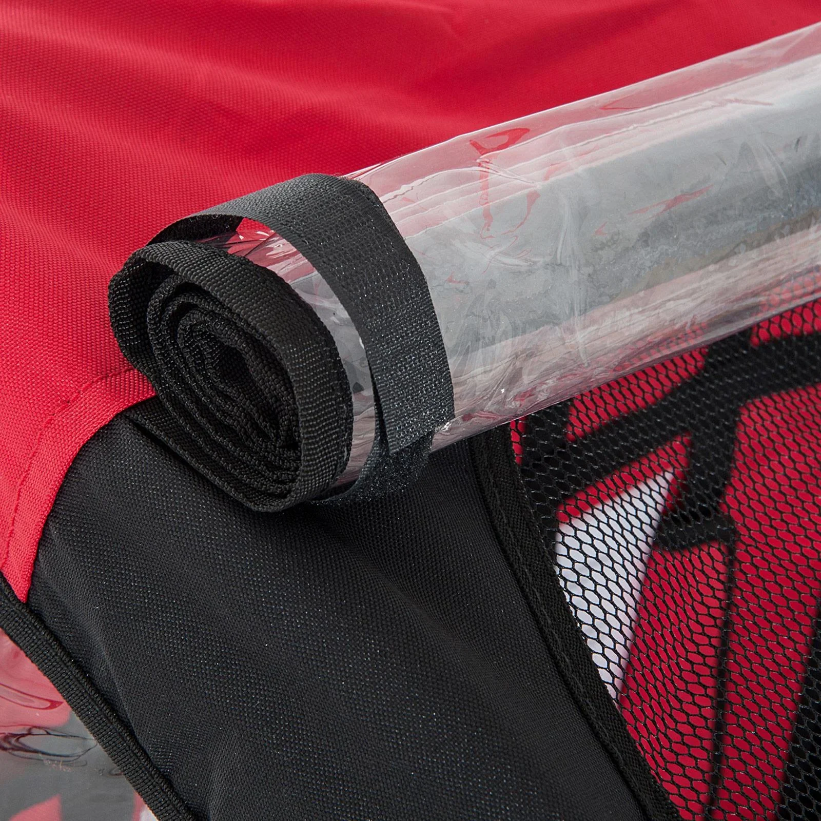 Fahrradanhänger Kinder Rot-Schwarz 2 in 1 Jogger - 1