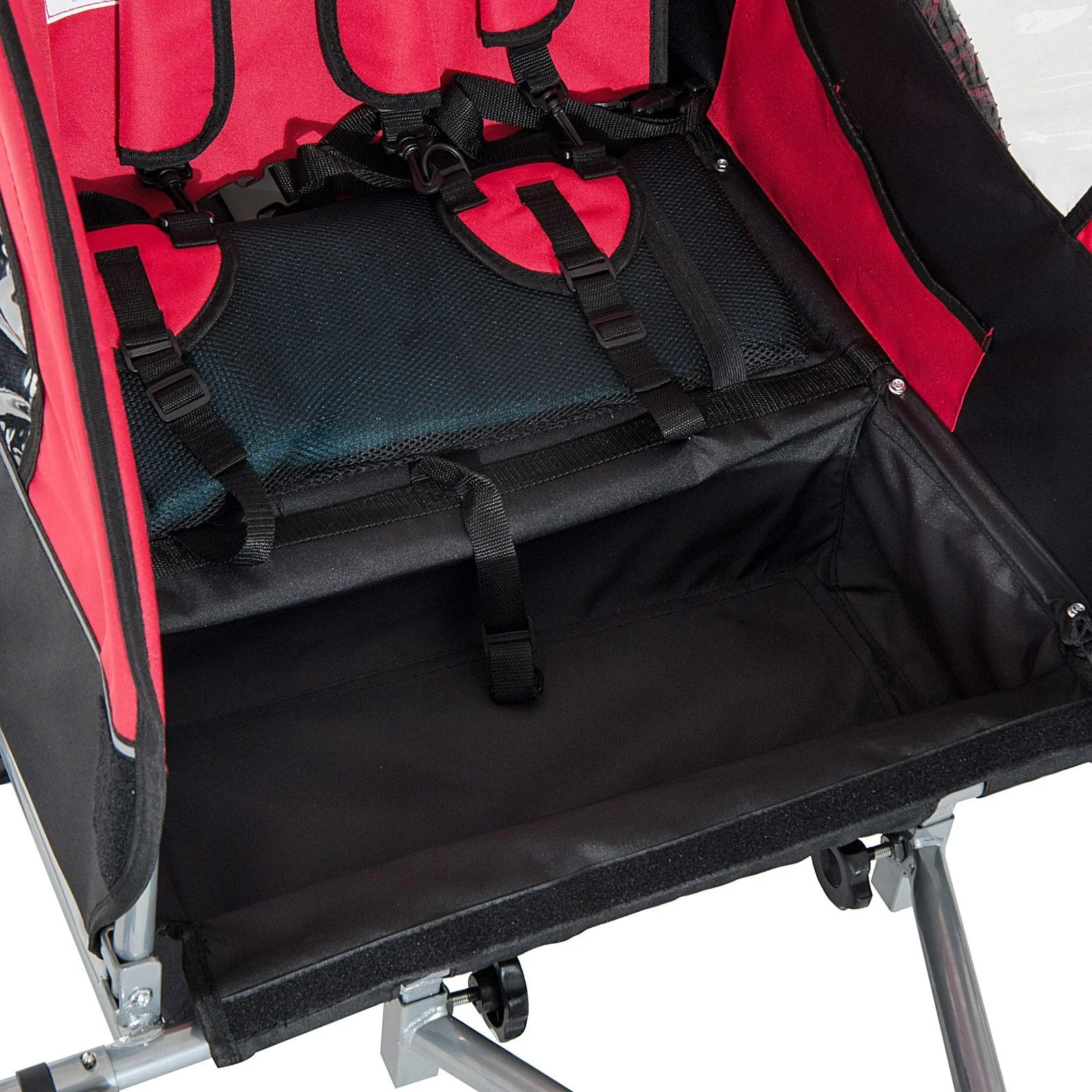 Fahrradanhänger Kinder Rot-Schwarz 2 in 1 Jogger - 5