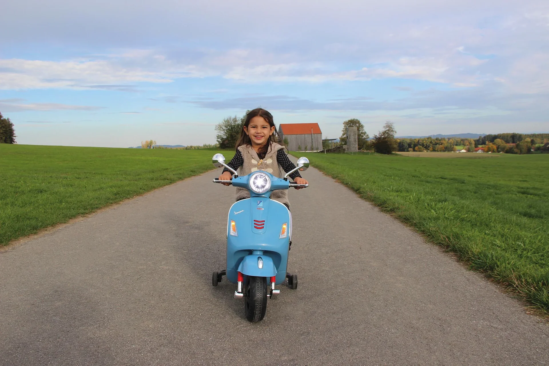 Ride-on Vespa für Kinder, 12 Volt, Blau - 3