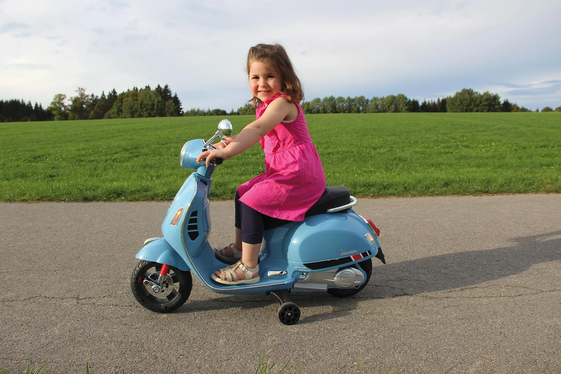 Ride-on Vespa für Kinder, 12 Volt, Blau - 6