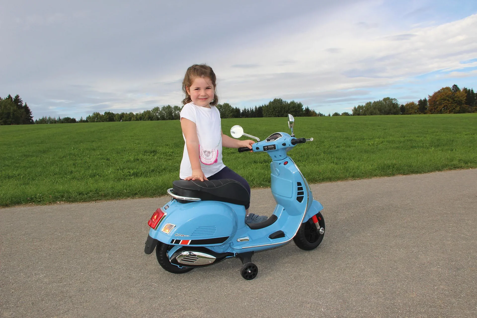 Ride-on Vespa für Kinder, 12 Volt, Blau - 8