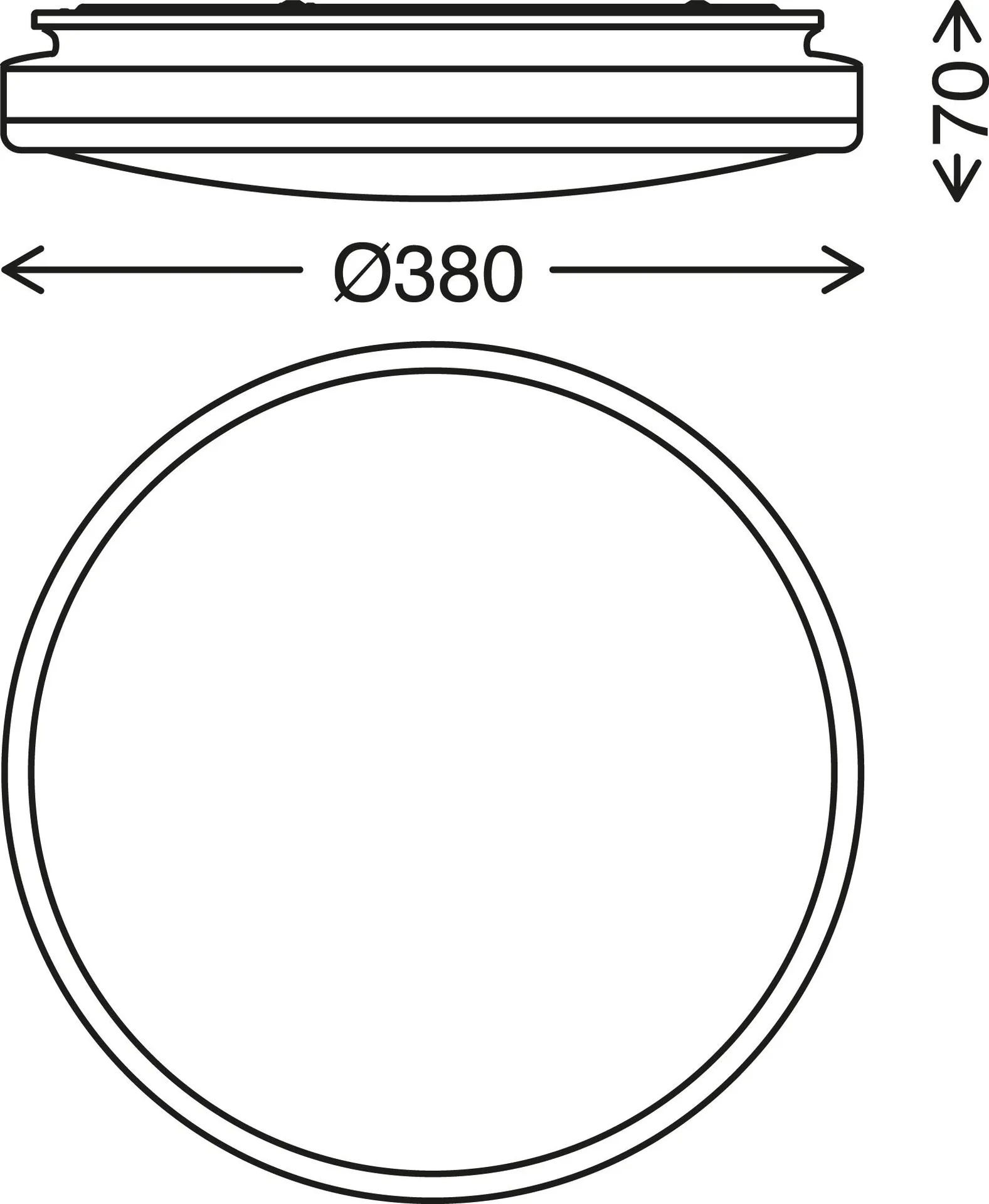 LED Deckenleuchte mit Sternendekor, rund, Ø 38, CCT, 24 Watt, schwarz - 6