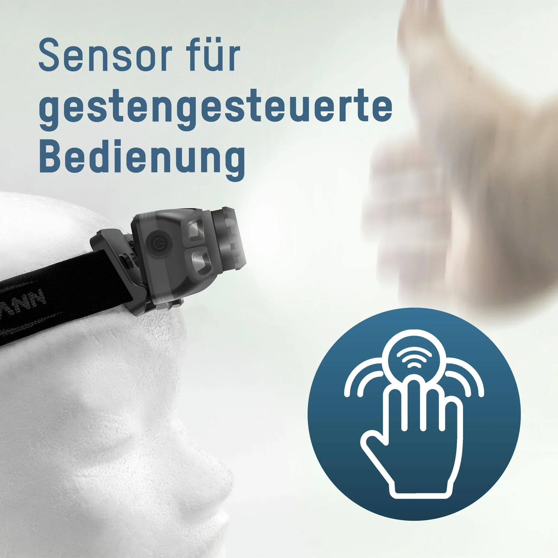 Kopfleuchte mit Gestensteuerung, wiederaufladbar, dimmbar, fokusierbar - 6