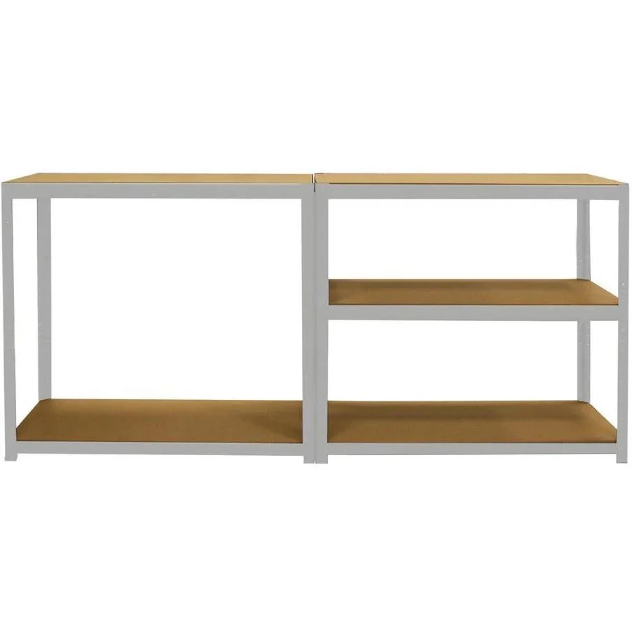 2 Stück Metall-Lagerregal / Regaleinheit mit 5 Fachböden - 875kg Kapazität - (BxTxH) 90x40x180cm - 175kg pro Fachboden - 0