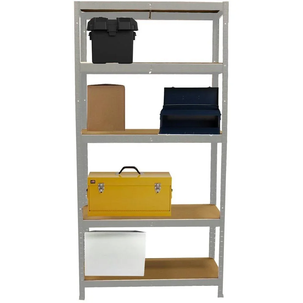 2 Stück Metall-Lagerregal / Regaleinheit mit 5 Fachböden - 875kg Kapazität - (BxTxH) 90x40x180cm - 175kg pro Fachboden - 2