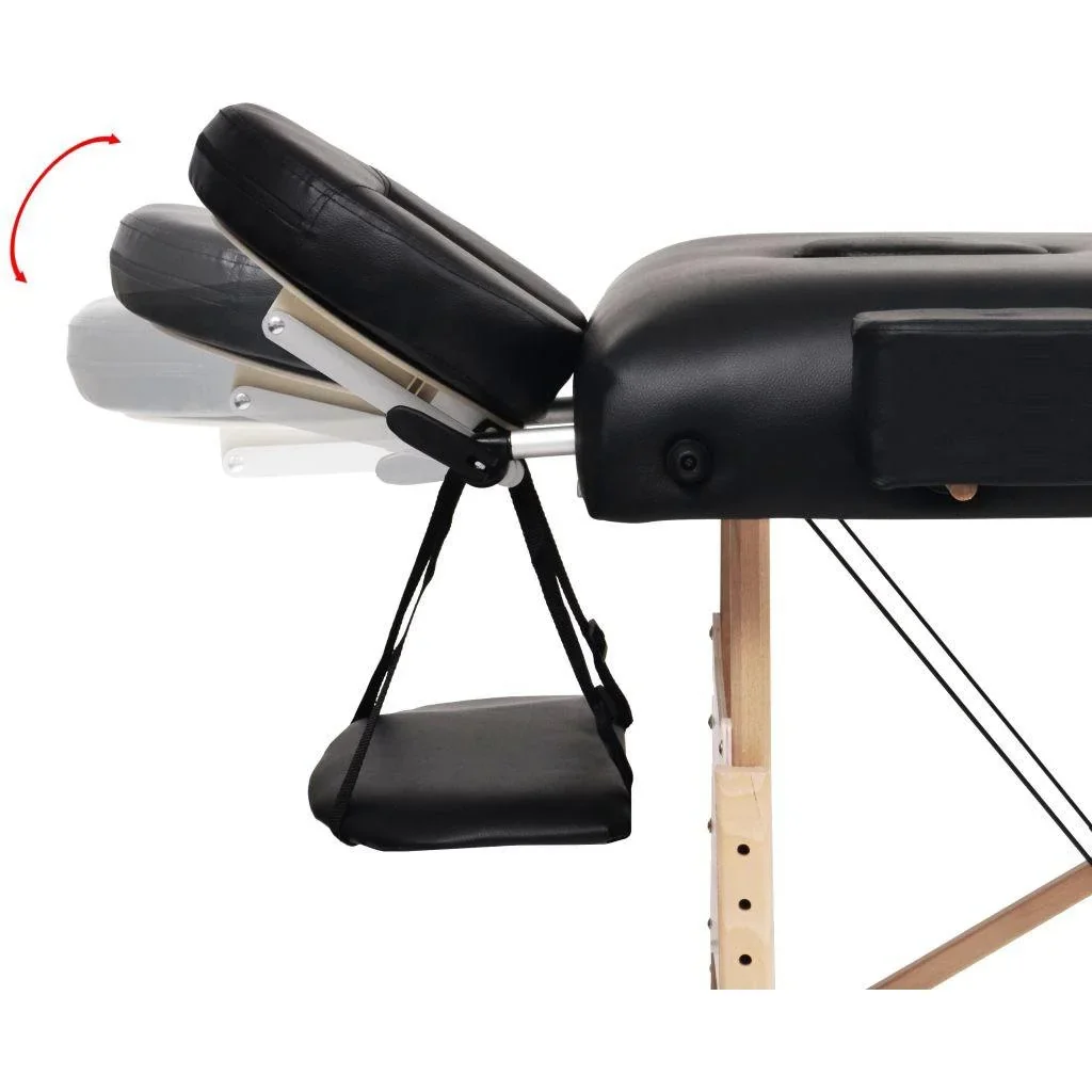 Klappbare Massageliege 2 Zonen 10 cm dick schwarz - 0