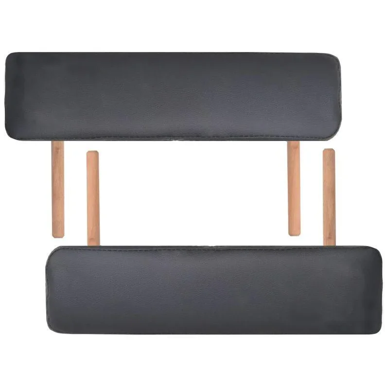 Klappbare Massageliege 2 Zonen 10 cm dick schwarz - 6