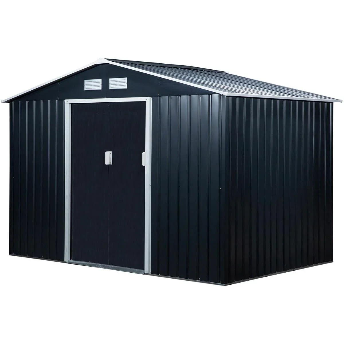 Werkzeugablage mit Bodenplatte Metall Schwarz 277 x 195 x 192 cm - 3