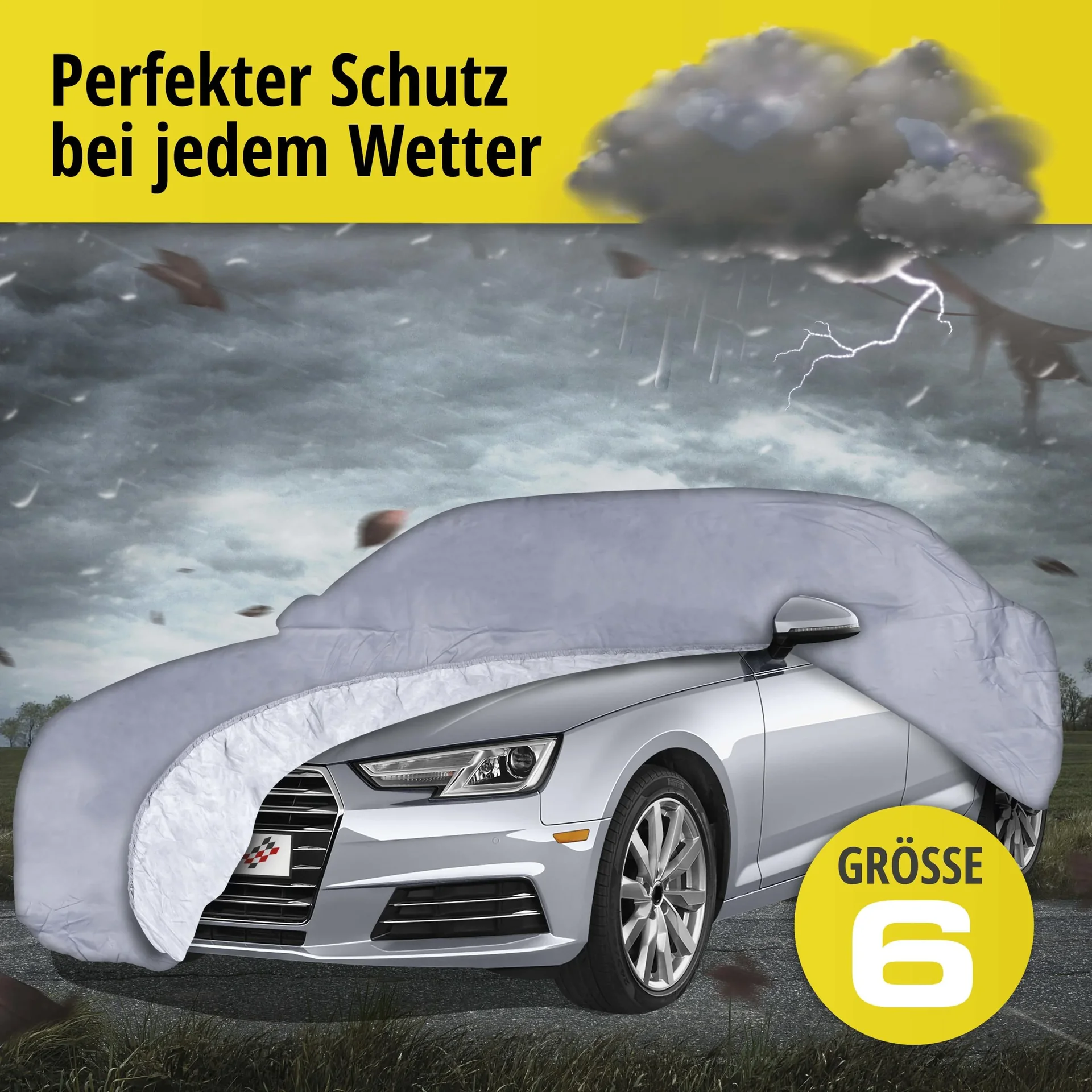 Autoabdeckplane all weather - Größe 6 - 482x180x144cm - PVC beschichtet - 0
