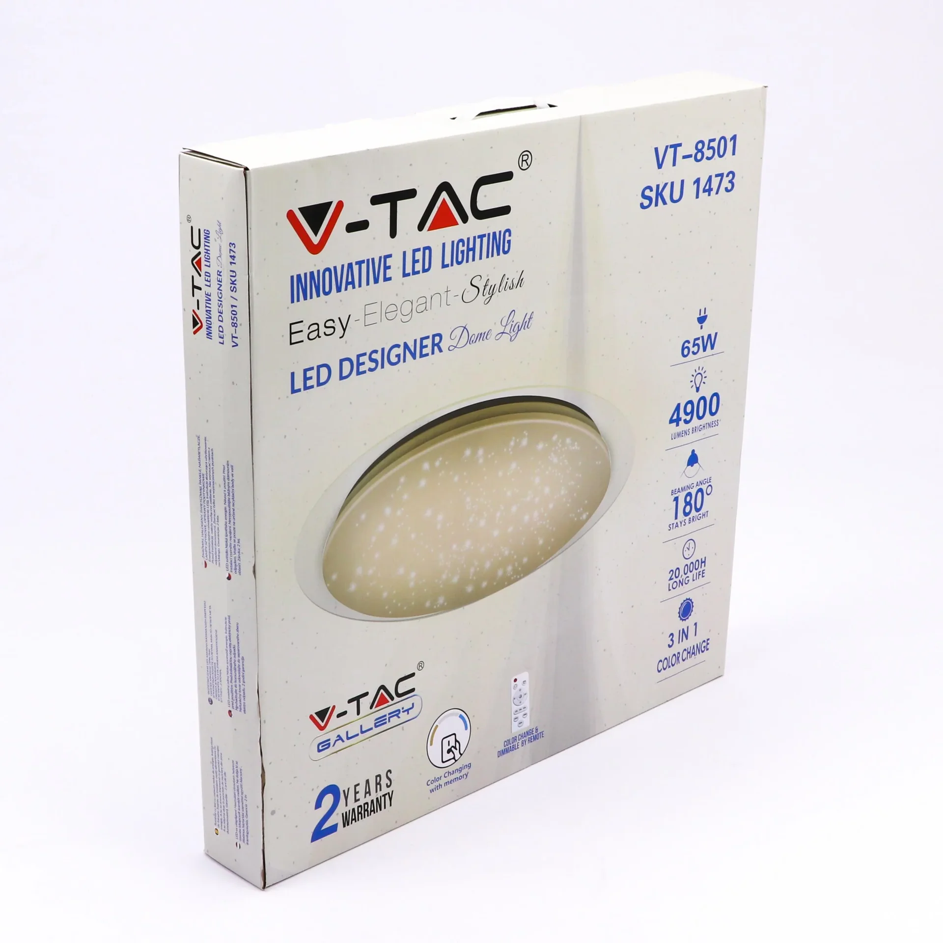 VT-8501 LED-Deckenleuchte mit Fernbedienung - 65W - Farbtemperatur einstellbar - F500 - 0