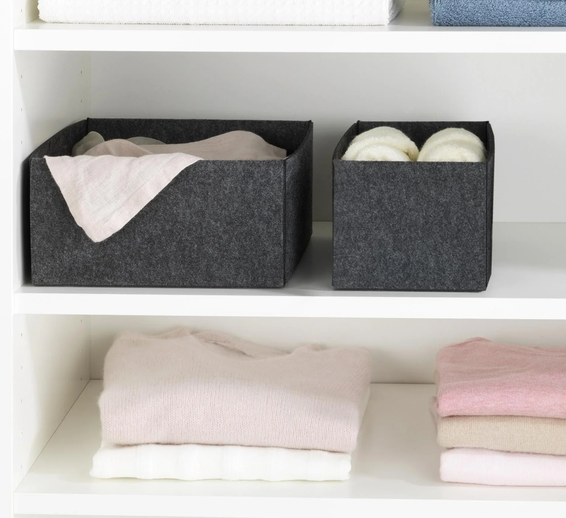 Filzkörbchen, faltbar, Größe L - 6