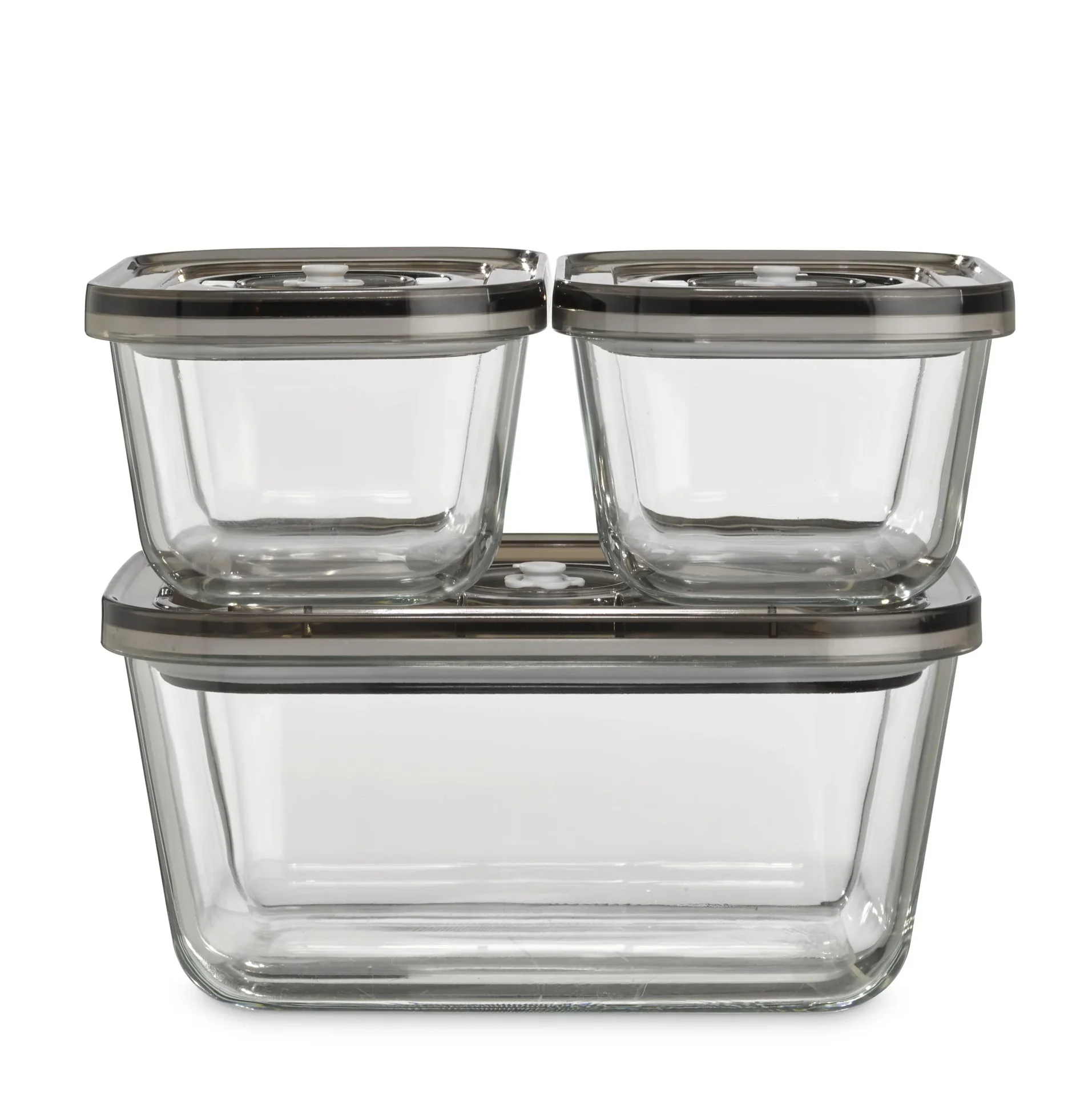 Vakuum-Frischebehälter, 3er Set - 1 x 1500 ml und 2 x 500 ml - 2