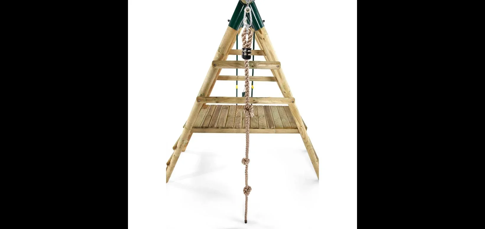 Holz Schaukelset Meerkat, Outdoor-Schaukelset, Kinder, Einzelschaukel, Kletterseil, Tellerwippe, Rutsche, natur - 0