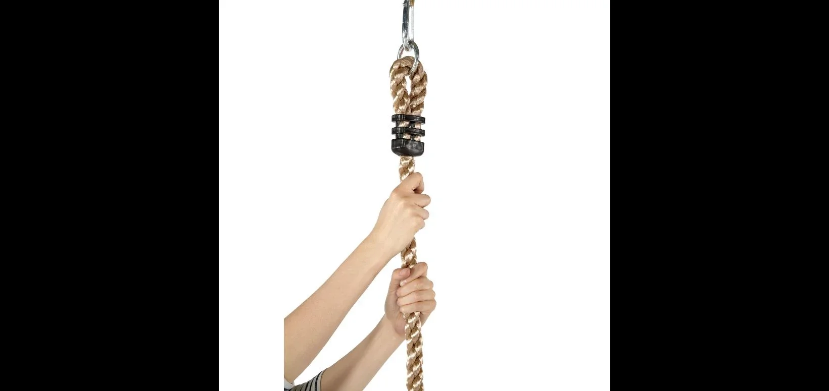 Holz Schaukelset Meerkat, Outdoor-Schaukelset, Kinder, Einzelschaukel, Kletterseil, Tellerwippe, Rutsche, natur - 5