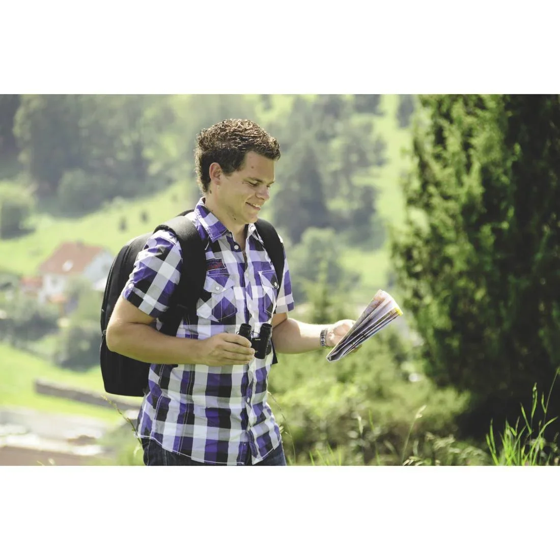 Kompaktes Fernglas "Optec" mit 12-facher Vergrößerung - 0