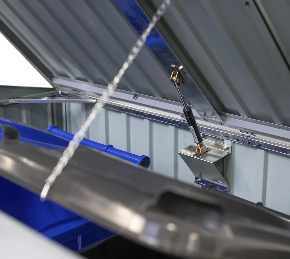 Metall Mülltonnenbox 2-fach anthrazit/lichtgrau, 101x158x134 cm - 1