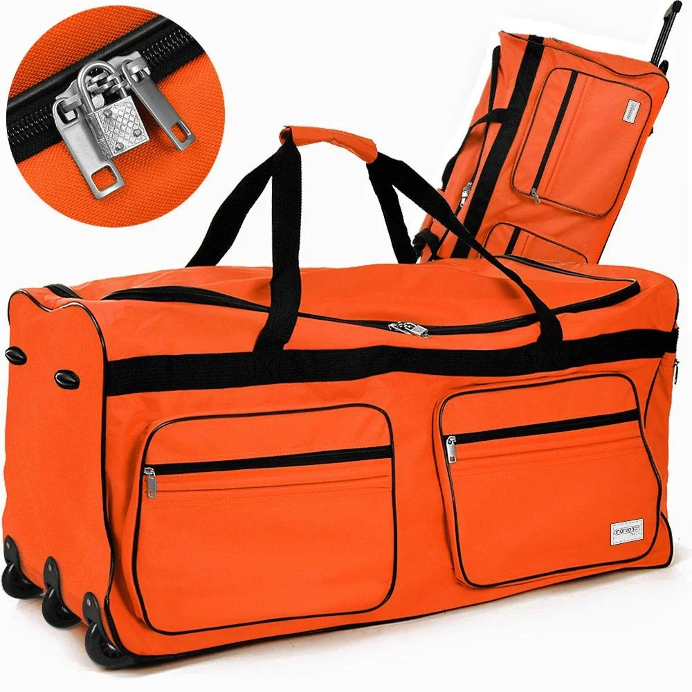 XXL Reisetasche mit Trolleyfunktion orange 160 L - 6