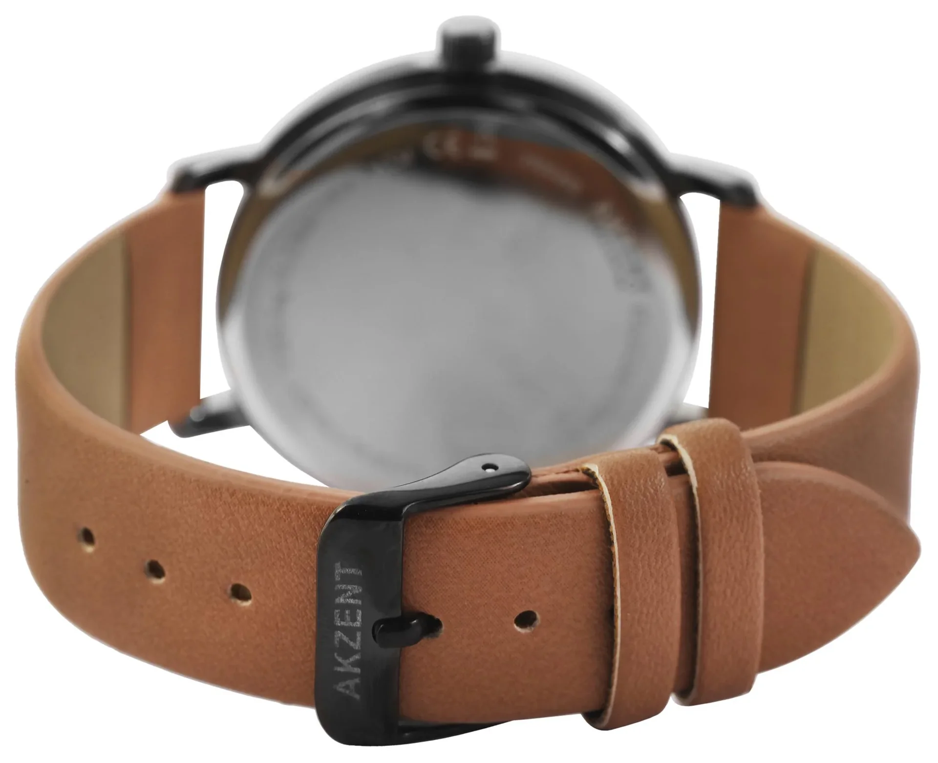 Herrenarmband mit braunem Armband in edler Lederoptik - 0