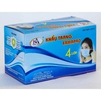 Mundmaske - 50 Stück - 175 x 90mm - Blaue Schrift IIR - 1