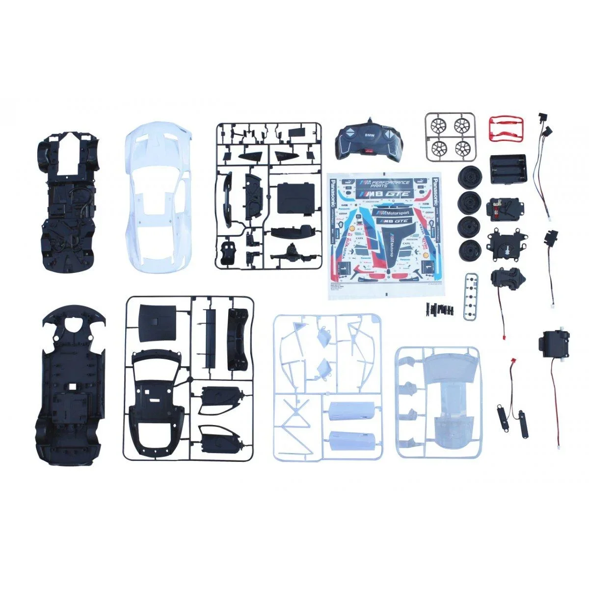 BMW M8 GTE 1:18 weiß 2,4GHz Bausatz - 2