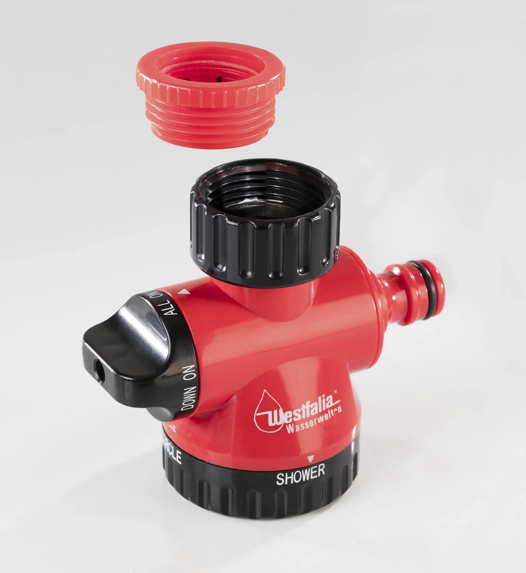 2-Wege Wasserhahn Adapter mit Schlauch- und Brausenauslass - 1