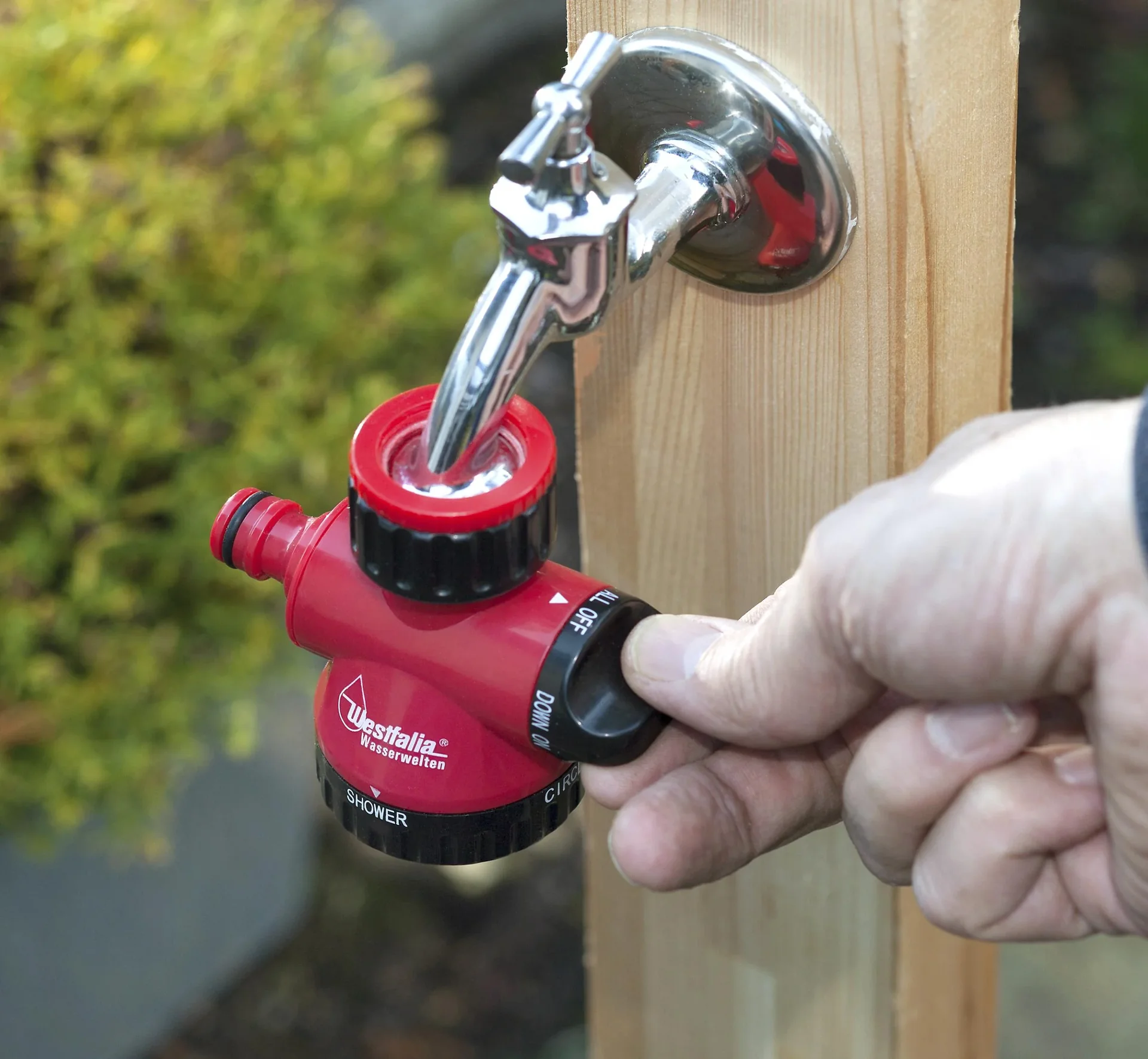 2-Wege Wasserhahn Adapter mit Schlauch- und Brausenauslass - 2