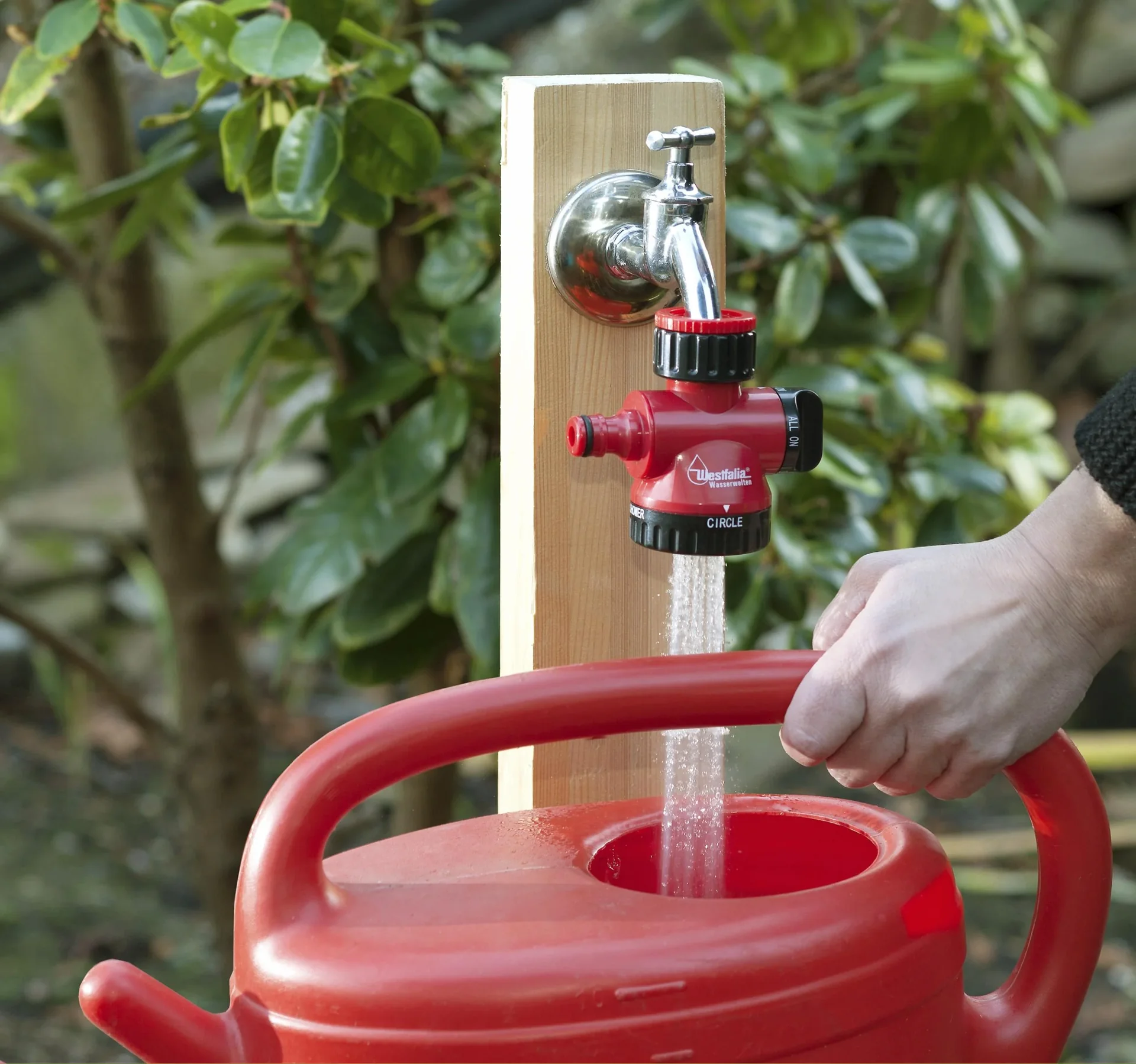 2-Wege Wasserhahn Adapter mit Schlauch- und Brausenauslass - 6