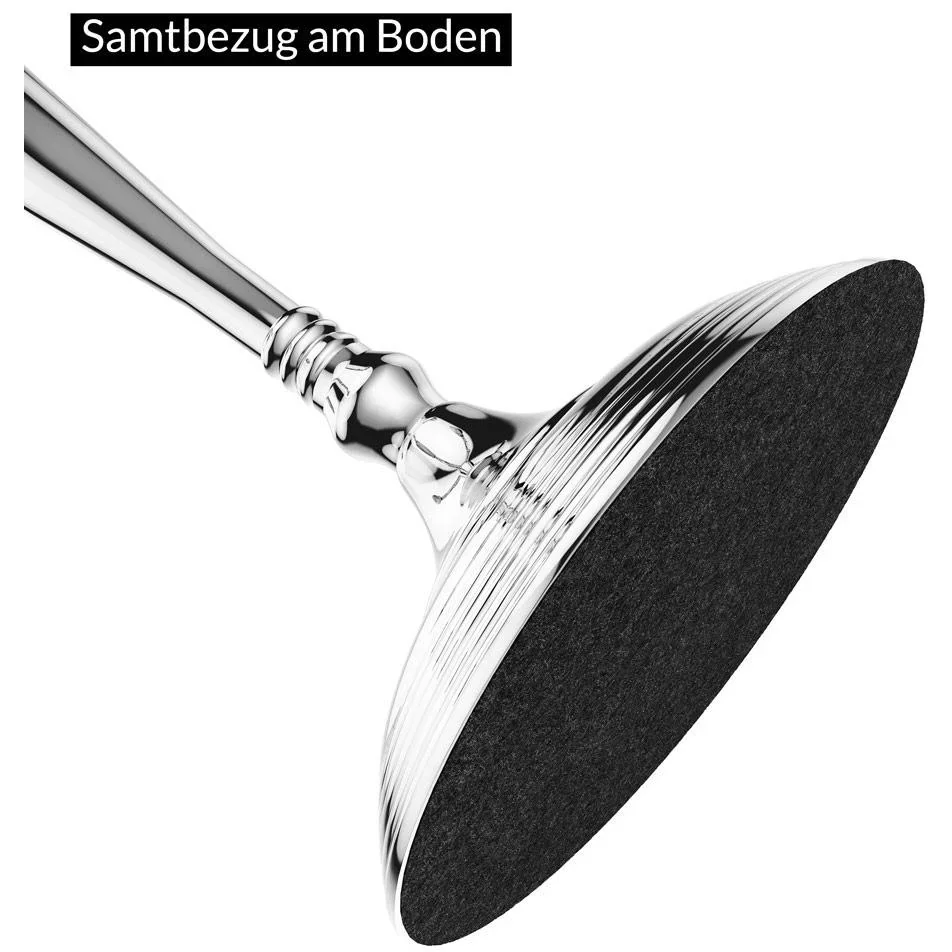Kerzenständer silber glänzend Aluminium 40cm 5-armig Kandelaber - 6