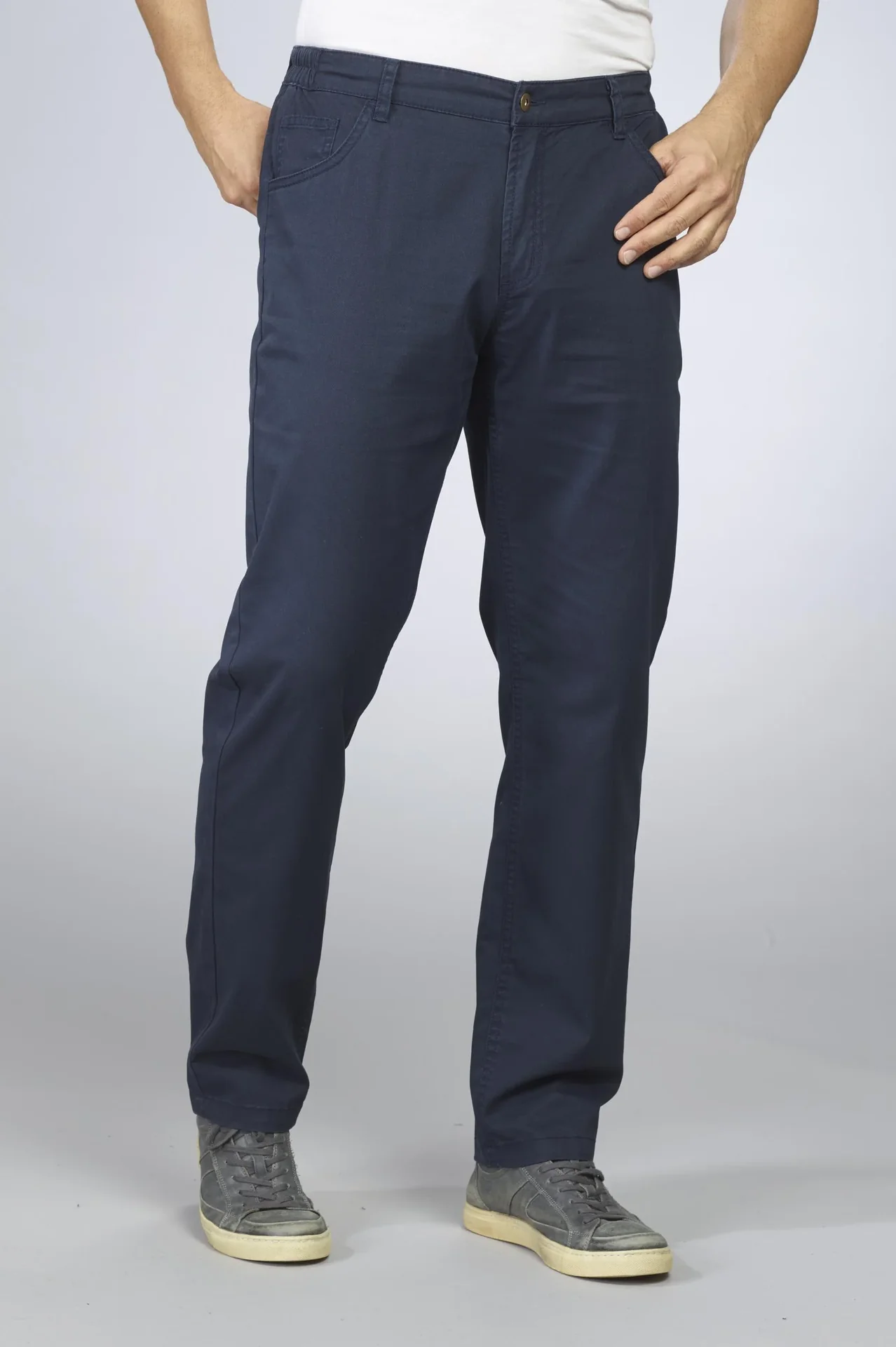 Stretchhose mit Komfortbund, Farbe marine, Gr.50 - 0