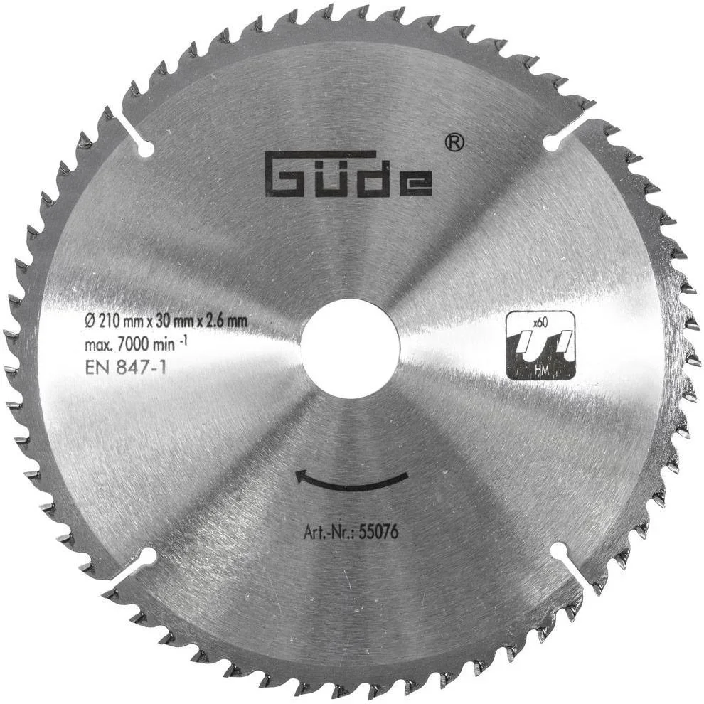 Holzsägeblatt - 60T - 210x210x2,8 mm - 0