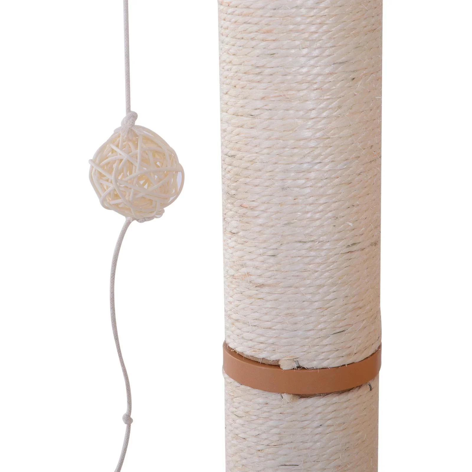Kratzbaum Kletterbaum Sisal Polster Liegefläche Ball natur 56 x 48 x 80 cm - 6