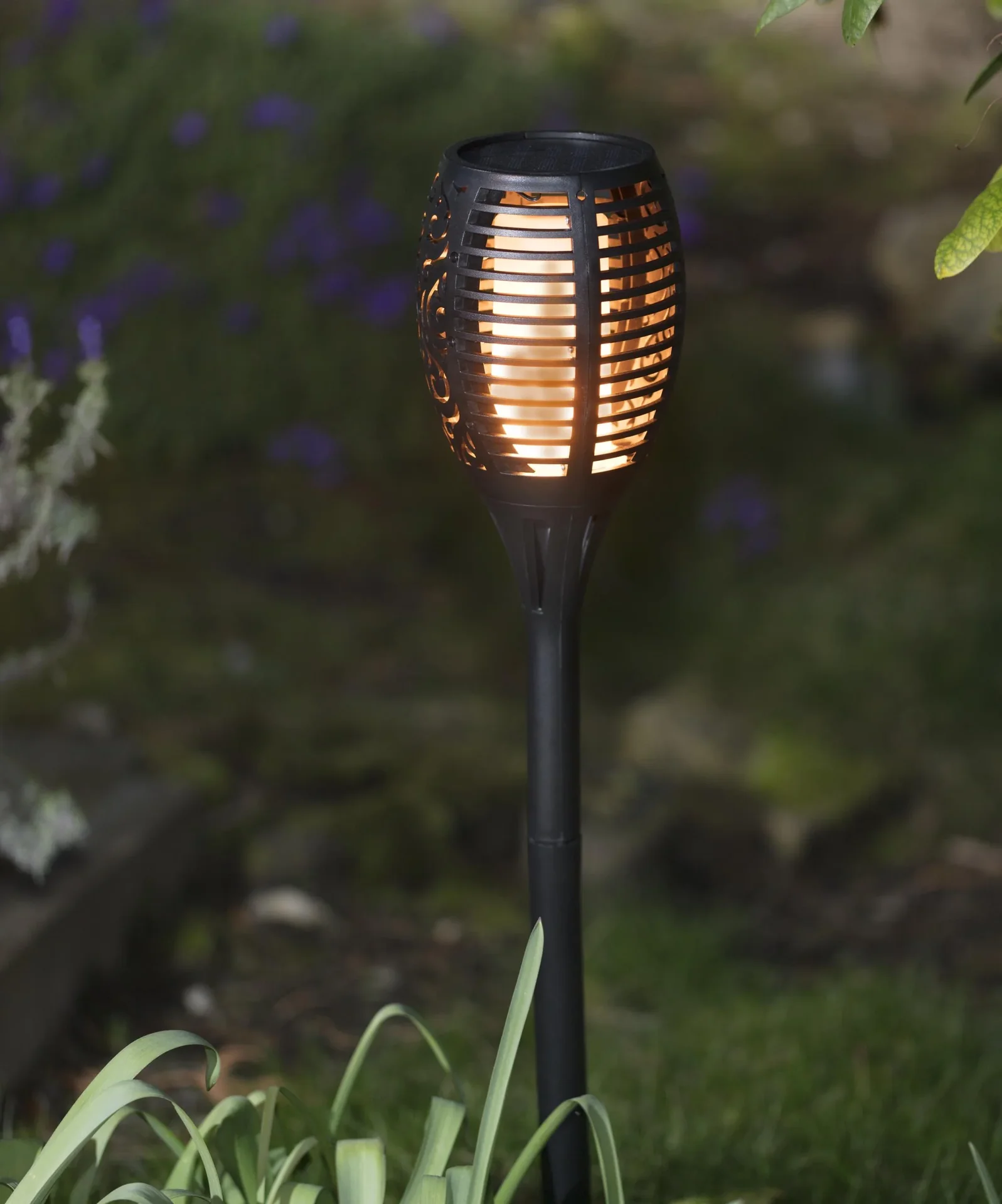 Solar Gartenfackel mit Flammeneffekt - 2er Set - 6